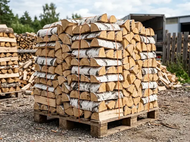 Premium Brennholz Birke 30 cm – 3,3 RM Palette